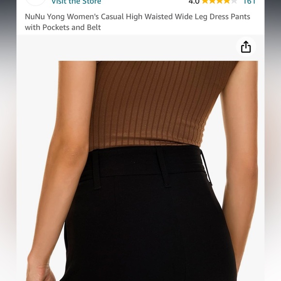 Worthington Black Wide Leg Trousers - Picture 9 of 12